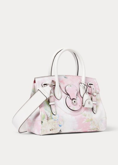 Bolsos De Mano Ralph Lauren Mujer Blancos / Rosas Multicolor - Floral Cotton Light Ricky 27 - CLBFE0